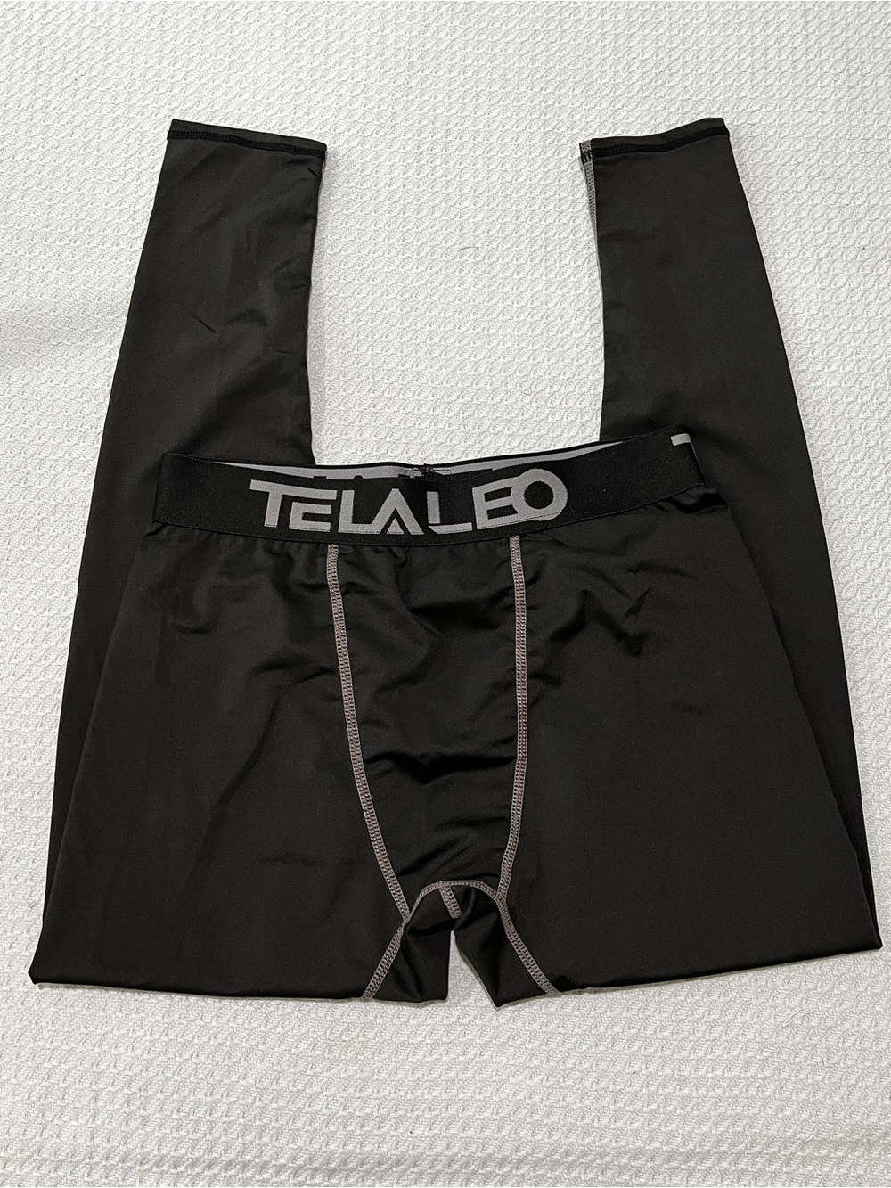 Telero Black Compression Leggings | Athletic Base Layer Pants | Workout Gear